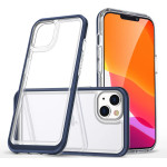Hurtel Clear 3in1 case for iPhone 13 mini gel cover with frame blue - (Clear 3in1 iPhone 13 Mini BLUE)