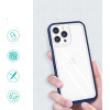 Hurtel Clear 3in1 case for iPhone 13 Pro blue frame gel cover - (Clear 3in1 iPhone 13 Pro BLUE)