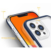 Hurtel Clear 3in1 Case for iPhone 13 Pro Max Frame Cover Gel Blue - (Clear 3in1 iPhone 13 Pro Max BLUE)
