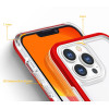 Hurtel Clear 3in1 Case for iPhone 13 Pro Max Frame Cover Gel Red - (Clear 3in1 iPhone 13 Pro Max RED)
