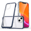 Hurtel Clear 3in1 case for iPhone 14 Plus silicone cover with frame blue - (Clear 3in1 IPHONE 14 Plus BLUE)