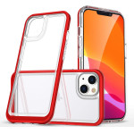 Hurtel Clear 3in1 case for iPhone 14 Plus silicone cover with frame red - (Clear 3in1 IPHONE 14 Plus RED)