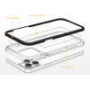 Hurtel Clear 3in1 case for iPhone 14 Pro Max silicone cover with frame red - (Clear 3in1 IPHONE 14 PRO MAX RED)