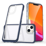 Hurtel Clear 3in1 case for iPhone 14 silicone cover with frame blue - (Clear 3in1 IPHONE 14 BLUE)
