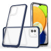 Hurtel Clear 3in1 case for Samsung Galaxy A03 silicone cover with frame blue - (Clear 3in1 Samsung A03 166 BLUE)