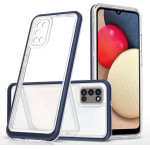 Hurtel Clear 3in1 case for Samsung Galaxy A03s (166) frame gel cover blue - (Clear 3in1 Samsung A03S (166) BLUE)
