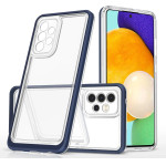 Hurtel Clear 3in1 Case for Samsung Galaxy A13 5G Frame Gel Cover Blue - (Clear 3in1 Samsung A13 5G BLUE)