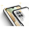 Hurtel Clear 3in1 Case for Samsung Galaxy A22 4G Frame Gel Cover Black - (Clear 3in1 Samsung A22 4G BLACK)
