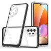 Hurtel Clear 3in1 Case for Samsung Galaxy A32 5G Frame Gel Cover Black - (Clear 3in1 Samsung A32 5G BLACK)