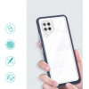 Hurtel Clear 3in1 Case for Samsung Galaxy A42 5G Frame Gel Cover Blue - (Clear 3in1 Samsung A42 5G BLUE)
