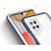 Hurtel Clear 3in1 Case for Samsung Galaxy A42 5G Frame Gel Cover Blue - (Clear 3in1 Samsung A42 5G BLUE)