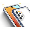Hurtel Clear 3in1 Case for Samsung Galaxy A72 4G Frame Gel Cover Blue - (Clear 3in1 Samsung A72 4G BLUE)
