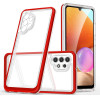 Hurtel Clear 3in1 Case for Samsung Galaxy A72 4G Frame Gel Cover Red - (Clear 3in1 Samsung A72 4G RED)