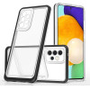 Hurtel Clear 3in1 Case for Samsung Galaxy A73 Frame Cover Gel Black - (Clear 3in1 Samsung A73 BLACK)