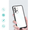 Hurtel Clear 3in1 Case for Samsung Galaxy A73 Frame Cover Gel Black - (Clear 3in1 Samsung A73 BLACK)