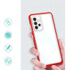Hurtel Clear 3in1 Case for Samsung Galaxy A73 Frame Cover Gel Red - (Clear 3in1 Samsung A73 RED)