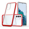 Hurtel Clear 3in1 case for Samsung Galaxy S22 + (S22 Plus) frame gel cover red - (Clear 3in1 Samsung S22 PLUS RED)