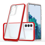 Hurtel Clear 3in1 case for Samsung Galaxy S22 + (S22 Plus) frame gel cover red - (Clear 3in1 Samsung S22 PLUS RED)