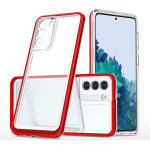 Hurtel Clear 3in1 case for Samsung Galaxy S23 silicone cover with frame red - (Clear 3in1 Samsung S23 RED)