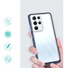 Hurtel Clear 3in1 case for Samsung Galaxy S23 Ultra silicone cover with frame blue - (Clear 3in1 Samsung S23 Ultra BLUE)
