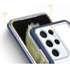 Hurtel Clear 3in1 case for Samsung Galaxy S23 Ultra silicone cover with frame blue - (Clear 3in1 Samsung S23 Ultra BLUE)