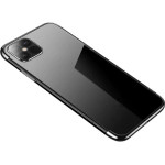 Hurtel Clear Color Case Gel TPU Electroplating frame Cover for iPhone 13 Pro black - (Clear Color case iPhone 13 PRO Black)