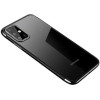 Hurtel Clear Color Case Gel TPU Electroplating frame Cover for Samsung Galaxy A72 4G black - (Clear Color Case Samsung A72 4G Black)