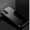 Hurtel Clear Color Case Gel TPU Electroplating frame Cover for Samsung Galaxy A72 4G black - (Clear Color Case Samsung A72 4G Black)