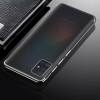 Hurtel Clear Color Case Gel TPU Electroplating frame Cover for Samsung Galaxy A72 4G black - (Clear Color Case Samsung A72 4G Black)