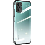 Hurtel Clear Color Case Gel TPU Electroplating frame Cover for Xiaomi Redmi Note 10 5G / Poco M3 Pro black - (Clear Color Case Xiaomi Redmi Note 10 5G Black)