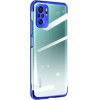 Hurtel Clear Color Case Gel TPU Electroplating frame Cover for Xiaomi Redmi Note 10 5G / Poco M3 Pro blue - (Clear Color Case Xiaomi Redmi Note 10 5G Blue)