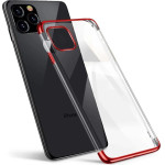 Hurtel Clear Color case TPU gel cover with a metallic frame for Samsung Galaxy A13 5G red - (Clear Color Case Samsung A13 Red)