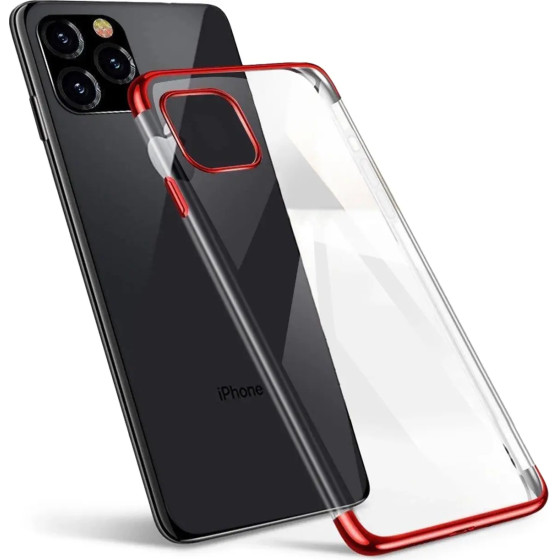 Hurtel Clear Color case TPU gel cover with a metallic frame for Samsung Galaxy A13 5G red - (Clear Color Case Samsung A13 Red)