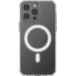 Hurtel Clear Magnetic Case with MagSafe for iPhone 14 Pro Max with silver ring - transparent - (Magnetic Case MagSafe iPhone 14 Pro Max Clear)