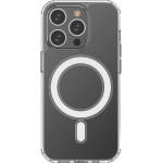 Hurtel Clear Magnetic Case with MagSafe for iPhone 14 Pro with silver ring - transparent - (Magnetic Case MagSafe iPhone 14 Pro Clear)