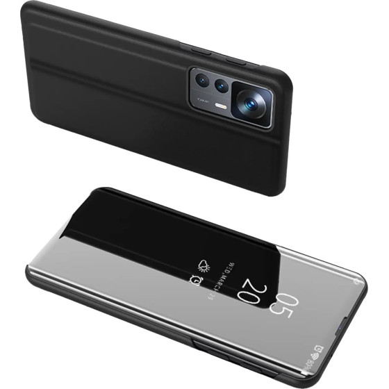 Hurtel Clear View Case case for Xiaomi 12T Pro / Xiaomi 12T flip cover black - (Clear View Case Xiaomi 12T/12T PRO Black)