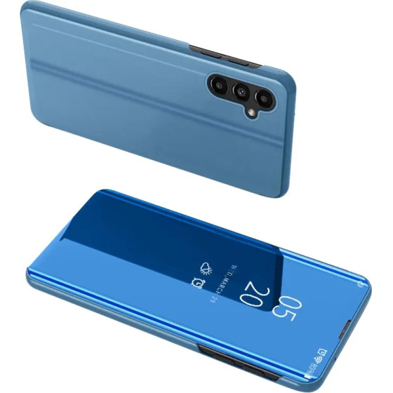 Hurtel Clear View Case cover for Samsung Galaxy A14 flip cover blue - (Clear View Samsung A14 Blue)