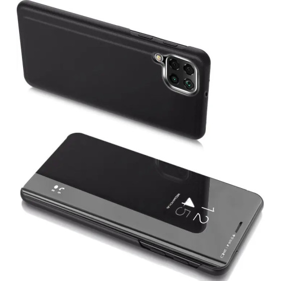 Hurtel Clear View Case cover for Samsung Galaxy A22 4G black - (Clear View Case Samsung A22 4G Black)