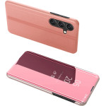 Hurtel Clear View Case cover for Samsung Galaxy A24 4G cover with a flap pink - (Clear View Case Samsung A24 Pink)