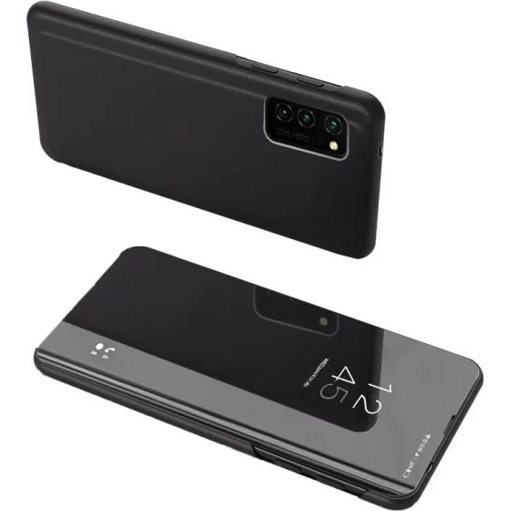 Hurtel Clear View Case cover for Samsung Galaxy A72 4G black - (Clear View Case Samsung A72 Black)