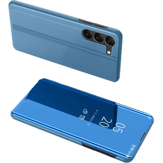 Hurtel Clear View Case cover for Samsung Galaxy S23+ flip cover blue - (Clear View Samsung S23 Plus Blue)
