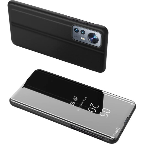 Hurtel Clear View Case cover for Xiaomi 12 Lite cover with a flap black - (Clear View Xiaomi 12 lite Black)