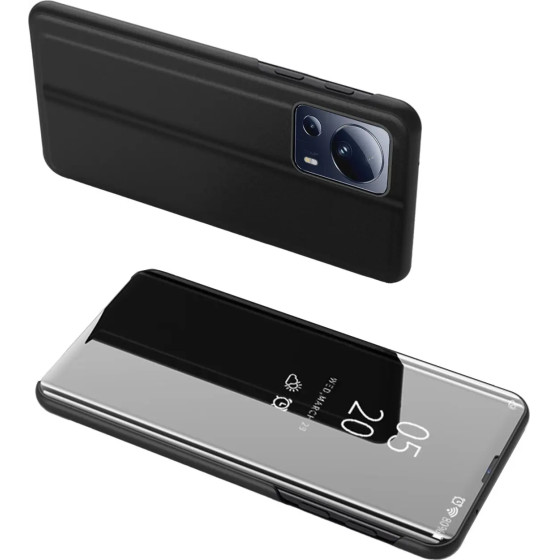 Hurtel Clear View Case cover for Xiaomi 13 Lite cover with a flap black - (Clear View Case Xiaomi 13 Lite Black)