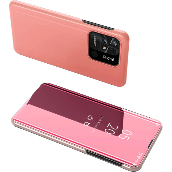 Hurtel Clear View Case cover for Xiaomi Redmi 10C cover with a flap pink - (Clear View Xiaomi REDMI 10C Pink)