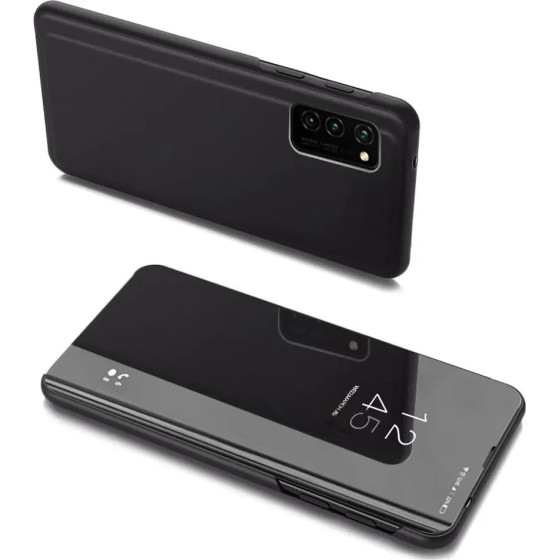 Hurtel Clear View Case flip cover for Samsung Galaxy A03s (166.5) black - (Clear View Samsung A03S (166.5) Black)