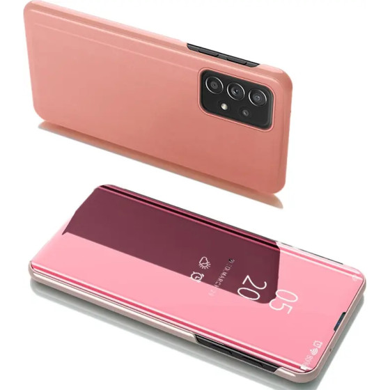 Hurtel Clear View Case Flip Cover for Samsung Galaxy A53 5G pink - (Clear View Samsung A53 Pink)