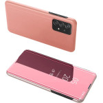 Hurtel Clear View Case flip cover for Samsung Galaxy A73 pink - (Clear View Samsung A73 Pink)