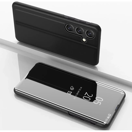 Hurtel Clear View Case for Samsung Galaxy A16 / A16 5G Flip Cover - Black - (Clear View Samsung A16 / A16 5G Black)