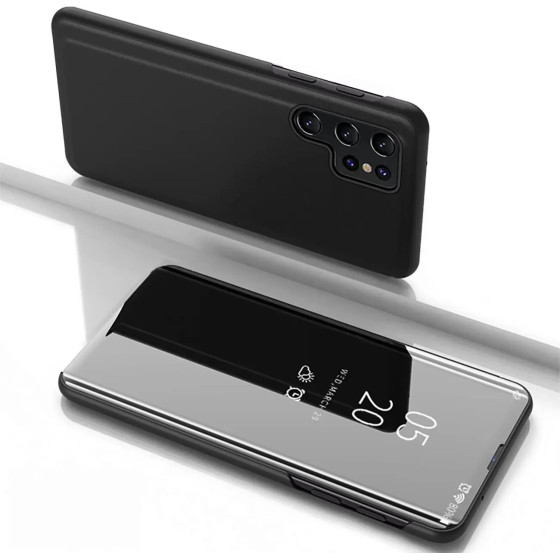 Hurtel Clear View Case for Samsung Galaxy S25 Ultra Flip Cover - Black - (Clear View Samsung Galaxy S25 Ultra Black)