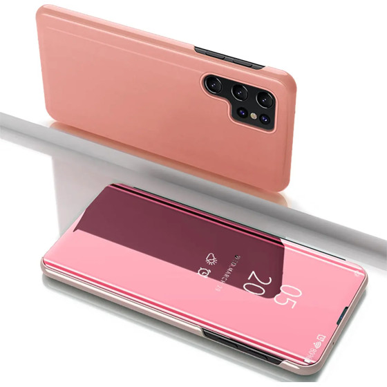 Hurtel Clear View Case for Samsung Galaxy S25 Ultra Flip Cover - Pink - (Clear View Samsung Galaxy S25 Ultra Pink)